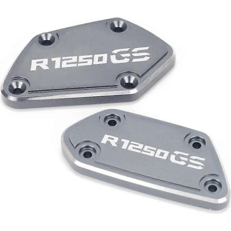Für BMW R1250gs R1250 Gs Gsa R 1250gs Adventure HP -2022 CNC Aluminium Paar Motorrad Bremsflüssigkeits-Kraftstoffbehälter-Tankdeckel - grau