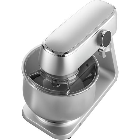 Robot de Cuisine Électrique 7,4 L 1800W,Mixeur Pâtissier à 10 Vitesses avec Bol en Acier Inoxydable et Accessoires,Argent (1/5)