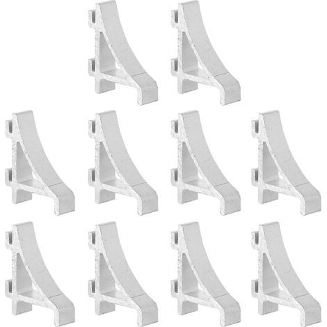 10 clips de fixation pour étagère de congélateur, crochets de support pour réfrigérateur, support d'étagère de réfrigérateur-2.80X2.30X0.80CM-Silver (1/2)
