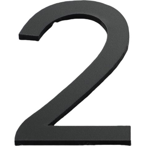 Chiffres De Maison - Auto-Adhésifs - Acrylique Noir - 70 mm - Pour Porte Intérieure Et Extérieure - Lot De 1 (1/5)