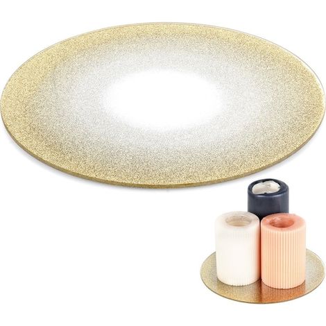 Ständer für Kerzenarrangements, Spiegelglas, Glitzer, 20 cm (1/5)