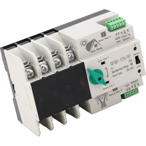 Automatischer Netzumschalter AC400V 4P 125A 50/60Hz, Doppel-Netzschalter für Fabriken und Einkaufszentren (1/5)