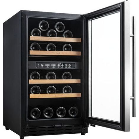Cave à vin 40 bouteilles Inox - 2 zones - Vinobox (1/3)
