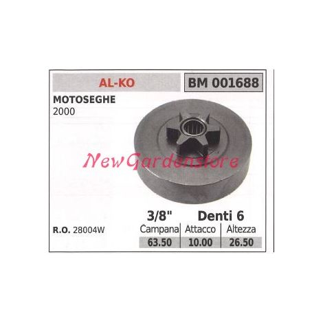 Ritzel AL-KO Kettensägenmotor 2000 3/8' Zähne 6 001688