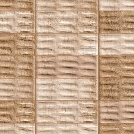 Carrelage effet Zellige 3D Terracotta Seed 24,6x6x0,85 cm Azurel - Sol et mur intérieur (vendu par carton de 0,5 m²) - RO'MA CARRELAGE