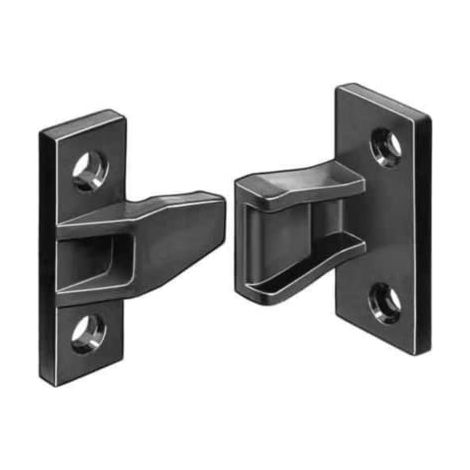 Evotrade – Clip de fixation lambris noir – Joint avant en plastique – Lot de 10 pièces – Pour meubles et panneaux – Dimensions détaillées sur image (1/2)