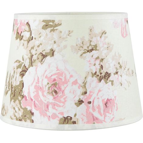 Kleiner Lampenschirm Tischlampe aus Stoff Floral E14 (1/4)