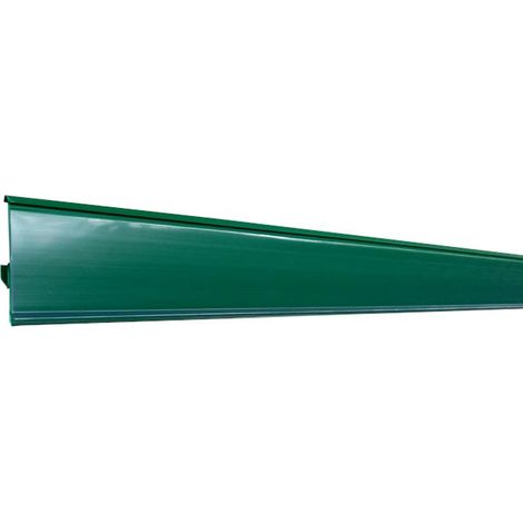 Cartellina portaprezzo per scaffale, a spina, L-100cm, verde scuro, N