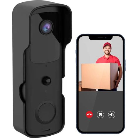 Kabellose WLAN-Türklingel für den Außenbereich, 1080P, IP65, wasserdicht, mit 155°-Weitwinkelkamera mit Nachtsicht, PIR-Bewegungserkennung, Zwei-Wege-Audio für Zuhause, Klassenzimmer, Krankenhaus, Hot