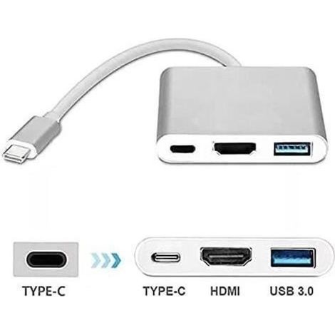 Adaptador HDMI para Switch, convertidor USB-C a HDMI con puerto USB 3.0 y puerto PD Tipo-C, compatible con MacBook. (1/4)