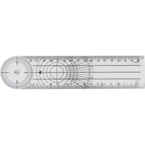 Équerre d'angle transparente flexible réglable outil de mesure géométrique pour artistes, constructeurs, designers, enseignants et ingénieurs (1/5)
