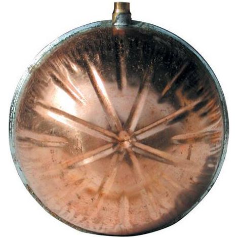 Boule cuivre pour robinet flotteur à tige filetée 90mm