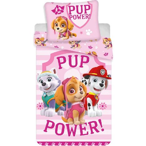 Bettwäsche-Set 140x200 Paw Patrol Paw 3317 Skye Everest Marshall rosa Kissenbezug 70x90 (1/3)