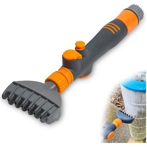 Nettoyeur de filtre à cartouche de piscine, nettoyeur de filtre de piscine, filtre à eau pour jacuzzi, spa, outil de nettoyage de filtre de cartouche de piscine (1/4)