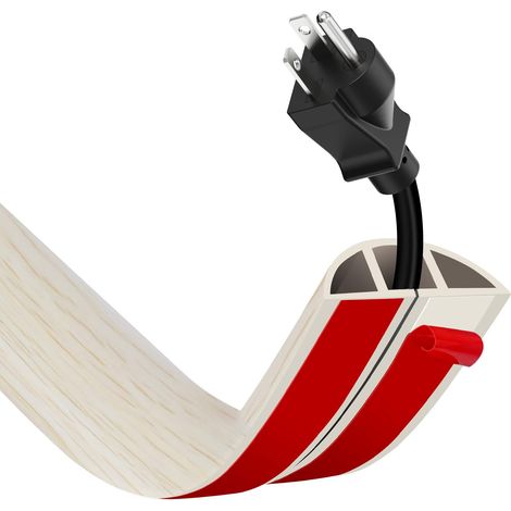 Passe Cable Sol Cache Fil Électrique Auto-Adhésif 3M - Petit Canal de Câble Flexible en PVC pour Bureau, Maison, Concert - Protection des Fils et Prévention des Trébuchements (1/5)
