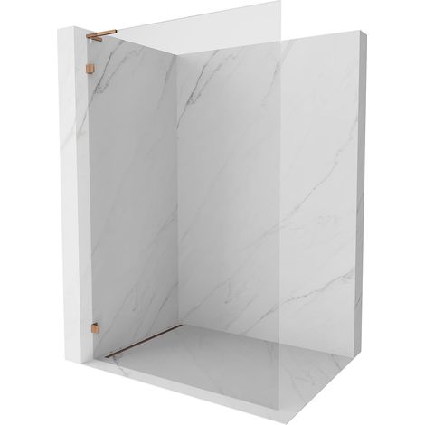 Mexen Lunar L pared de ducha Walk-in izquierda 60 x 200 cm, transparente 8 mm, oro rosa - 830L-060-000-60-00-L (1/5)