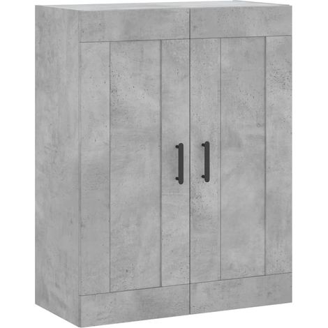 Armoire murale gris béton 69,5x34x90 cm bois d'ingénierie