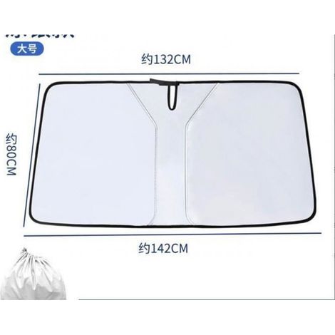Pare-soleil pour voiture - Protecteur UV - Matériau réfléchissant - Facile à installer - Pliable et compact (1/4)