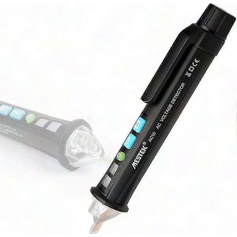 Wechselspannungsprüfer-Stift 12V-1000V mit einstellbarem Bereich, akustischem und optischem Alarm, Taschenlampe (1/5)