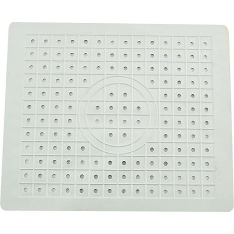 Tappetino per lavello da cucina, tappetino per lavabo, tappetino per lavello in TPR, tappetino antiscivolo con filtro per l'acqua, adatto per bagni e cucine (bianco, 31,5 × 26,4 cm) (1/4)