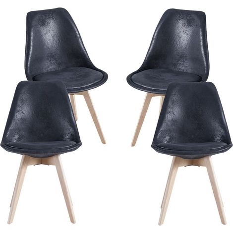 Packs Sillas Comedor - Pack 4 Sillas Synk Vintage - Negro (1/4)