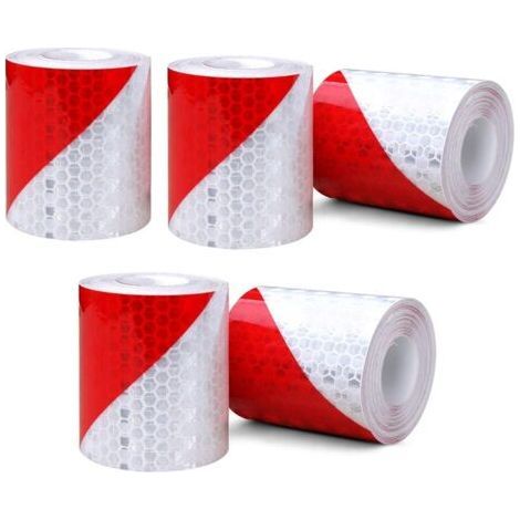 5 pcs Bande réfléchissante,5cm×3m prismatic étanche inclinés Forme de sécurité Rouleau de ruban de signalisation Vinyle autocollant Sécurité ruban adhésif (1/5)