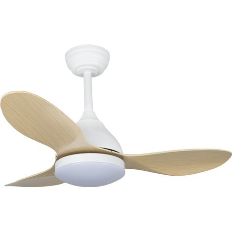 Stel Mini LED-Lüfter Weiß+Holz 20W 1900Lm CCT Dim (1/5)