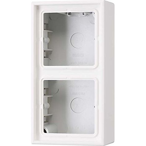 Jung Capuchon apparent 2x, LS CUBE, Duroplast, noir, montage vertical et horizontal LS 582 A SW