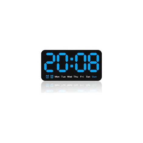 Grande orologio da parete digitale/sveglia - Numeri illuminati, doppia sveglia, 3 livelli di luminosità - Crezuo