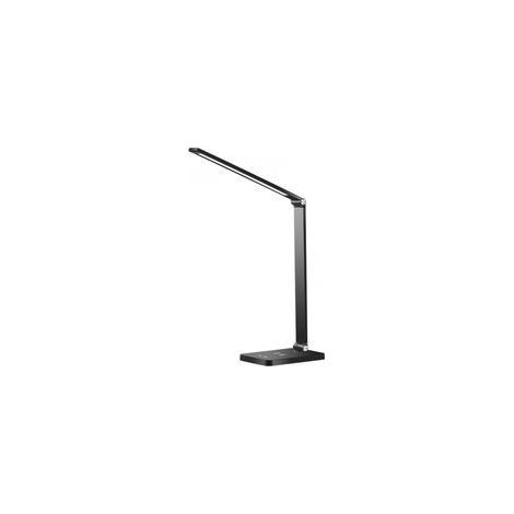 Lampe de bureau LED noire, interrupteur tactile, réglage de l'intensité lumineuse à trois niveaux, réglage de la température de couleur à cinq niveaux, lampe de bureau à intensité variable, protection
