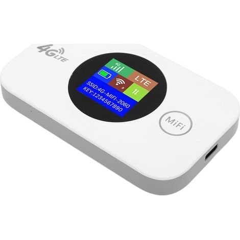 Routeur WiFi 4G portable avec emplacement pour carte SIM, point d'accès mobile WiFi 4G LTE 300 Mbps pour les voyages, le camping et les activités de plein air (1/5)