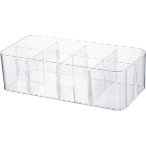Bacs de rangement empilables avec séparateurs écologiques pour l'organisation du rangement domestique (1/4)