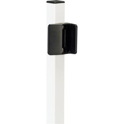 Locinox – Gâche pour portail en acier inoxydable – Pêne à roulette pour tube 40mm – Conforme norme NF P90-306 – Noir