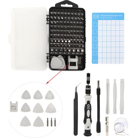 Kit de tournevis 119 en 1 CRV pour la réparation de téléphones portables et le démontage d'ordinateurs (1/5)