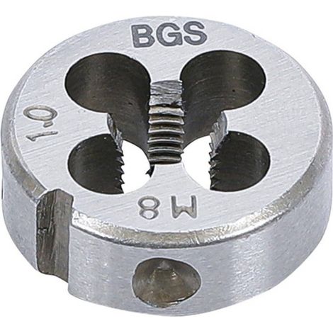 Filières M8 x 1,0 x 25 mm - Acier, Filetage Précis - Outils de Coupe, Pro - D-Work