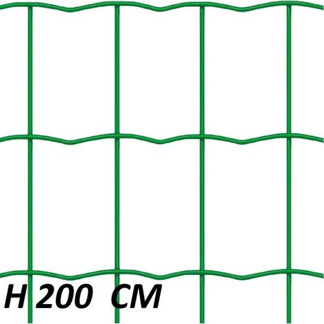 Rete per Recinzione 25 Metri 200 cm Altezza Giardino Elettrosaldata Plastificata (1/2)