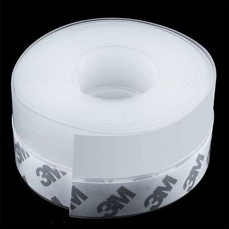 Wall and Facade Sealant, Adhesive Door Bottom, 5M x 3.5CM Waterproof Adhesive Soft Silicone Sealing Strip (Transparent) (1/5)