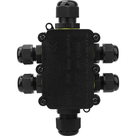 Boîte de jonction en plastique IP68, boîtier de câblage pour connexion sous-marine de 5 m, T100 450 V CA 24 A UL94V-2 (1/5)