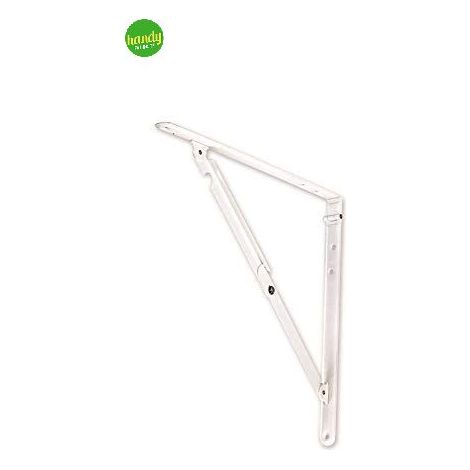 BOLIS ITALIA - REGGIMENSOLA PIEGHEVOLE 30CM  - PORTATA MASSIMA 25kg - IN ACCIAIO VERNICIATO COLORE BIANCO