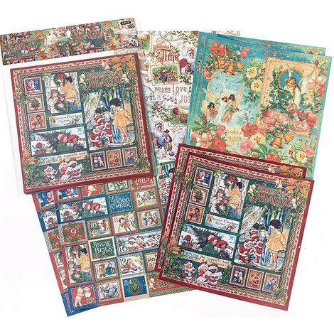 Momo Autocollants Fond Blanc Ivoire Série Prologue de Noël Décoration pour Journal de Noël 8 Feuilles d'Autocollants Fête de la Nuit de Neige (1/5)
