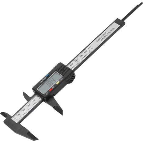Pied à Coulisse Numérique, 0 à 6 Pouces PA66 Pouces Millimètre Outil De Mesure D'arrêt Automatique D'étrier avec Grand écran LCD pour établi à la Maison Bricolage (1/5)