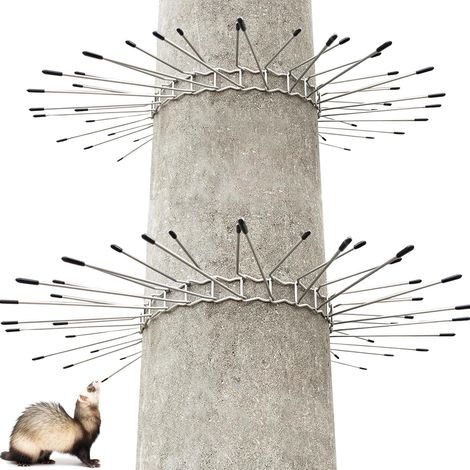 Katzenabwehrgürtel, Marderabwehrgürtel für Fallrohre, Marderabwehr aus Galvanisiertem Stahl für Haus, Marderschreck Bis 21 cm Durchmesser, Waschbär Abwehr Marderschutz (1/5)