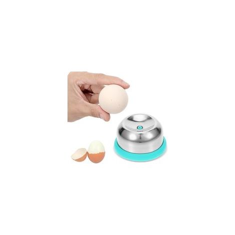 Perceuse à œufs durs en acier inoxydable pour œufs durs avec broche rétractable, tisonnier robuste pour obtenir de bons œufs durs, séparateur de trou pour peler rapidement et anti-éclatement, bleu (1/5)