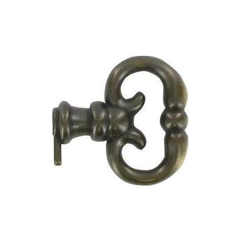 Falscher Oberschenkelschlüssel, Zamak bronze, H.33mm, L.11mm, M4, 1Stück mit Schrauben.