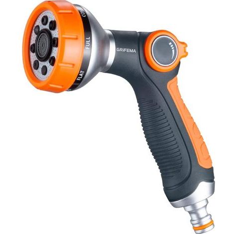 GE1303 Gießpistole mit 8 einstellbaren Sprühstrahlen, Multifunktions-Sprühpistole mit regulierbarem Wasserdurchfluss, Autowäsche, Hofreinigung, Gartenbewässerung, Exklusiv