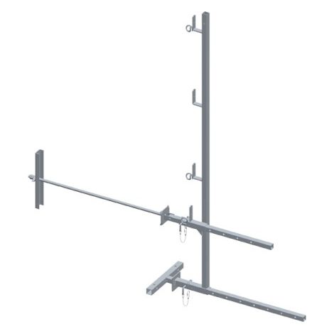 Garde-corps universel fixation réglable traversée pour mur 75cm h 1,5m - DIMOS - 2000 mm (1/2)