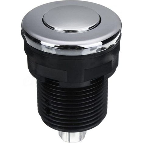 Interrupteur pneumatique à bouton-poussoir pour baignoire, spa et évier, couleur noir, dimensions 34 mm (1/3)