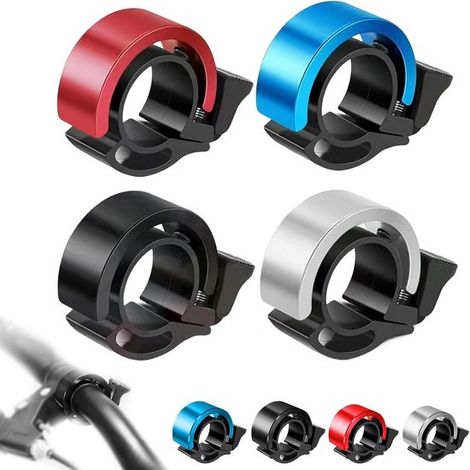 Timbre de bicicleta de 4 piezas para bicicleta de montaña,100 dB de volumen,timbre de bicicleta de aleación de aluminio de colores (1/5)