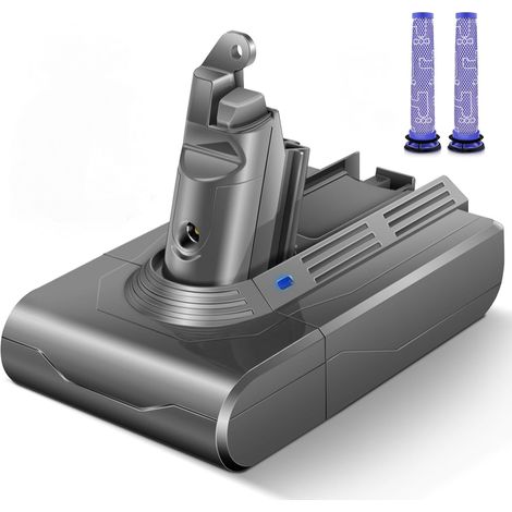 6800mAh Batterie pour Dyson V6 SV03, Compatible avec V6 Animal Pro Fluffy Trigger Aspirateur à Main SV09 SV05 SV06 SV07 DC62 DC59 DC61 DC58 DC72 DC74 avec 2 Filtres Lavables YMYNY (1/4)