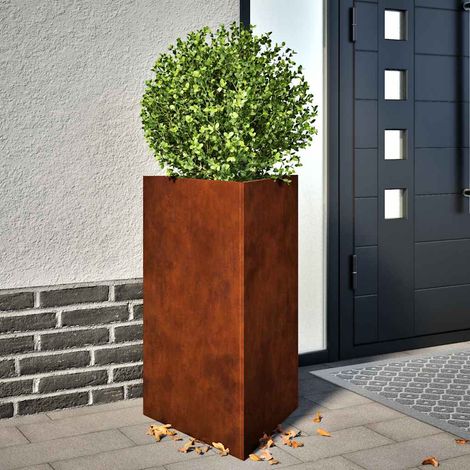 Jardinières Triangulaires en Acier Résistant aux Intempéries pour Jardin et Balcon - Lot de 2 - PANGIVO (1/5)